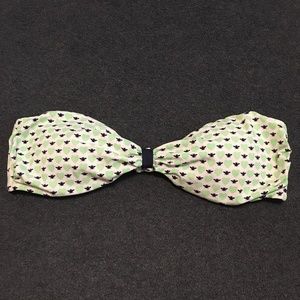 L J. Crew Bee Print Strapless Bikini Top